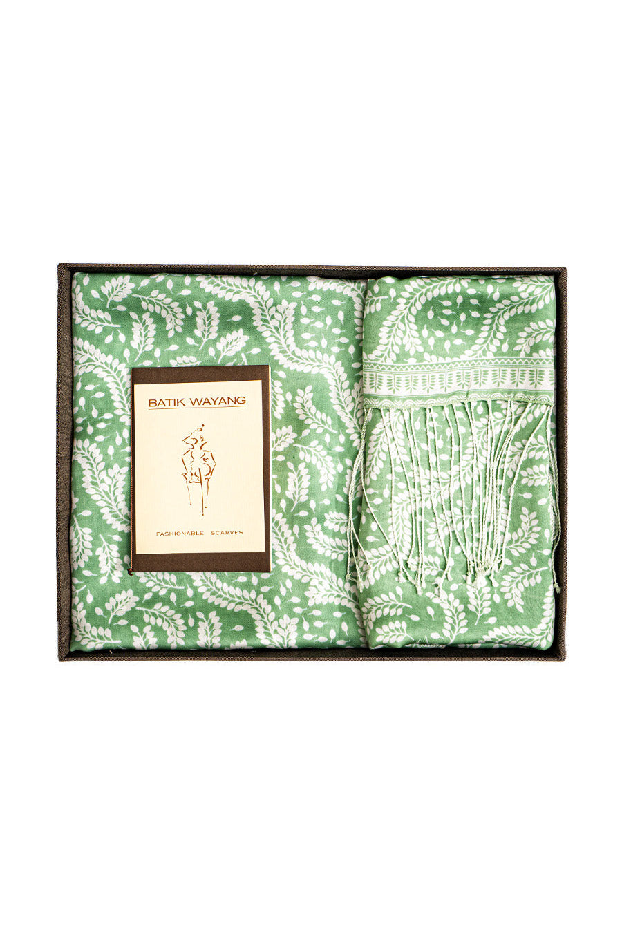 Sarong Set in Daun Asem II Green - Batikwayang