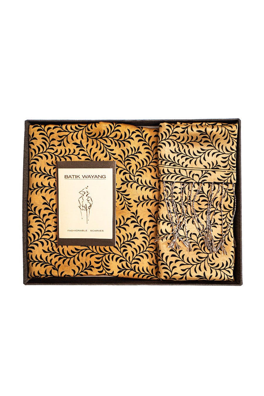 Sarong Set in Daun Asem (+) Black - Batikwayang