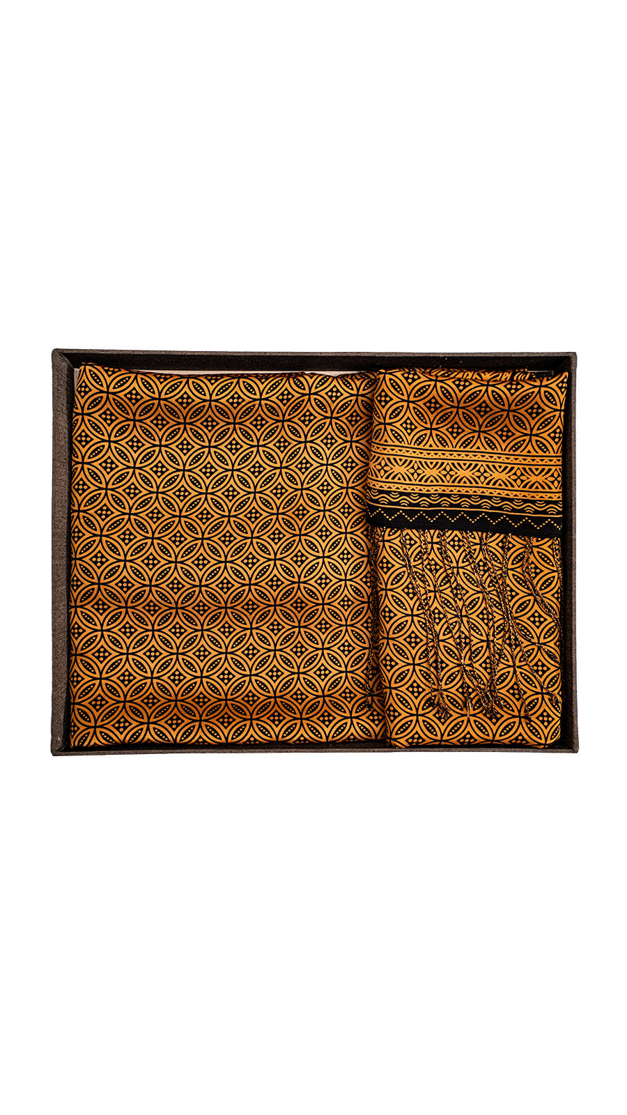 Sarong Set in Kawung Black