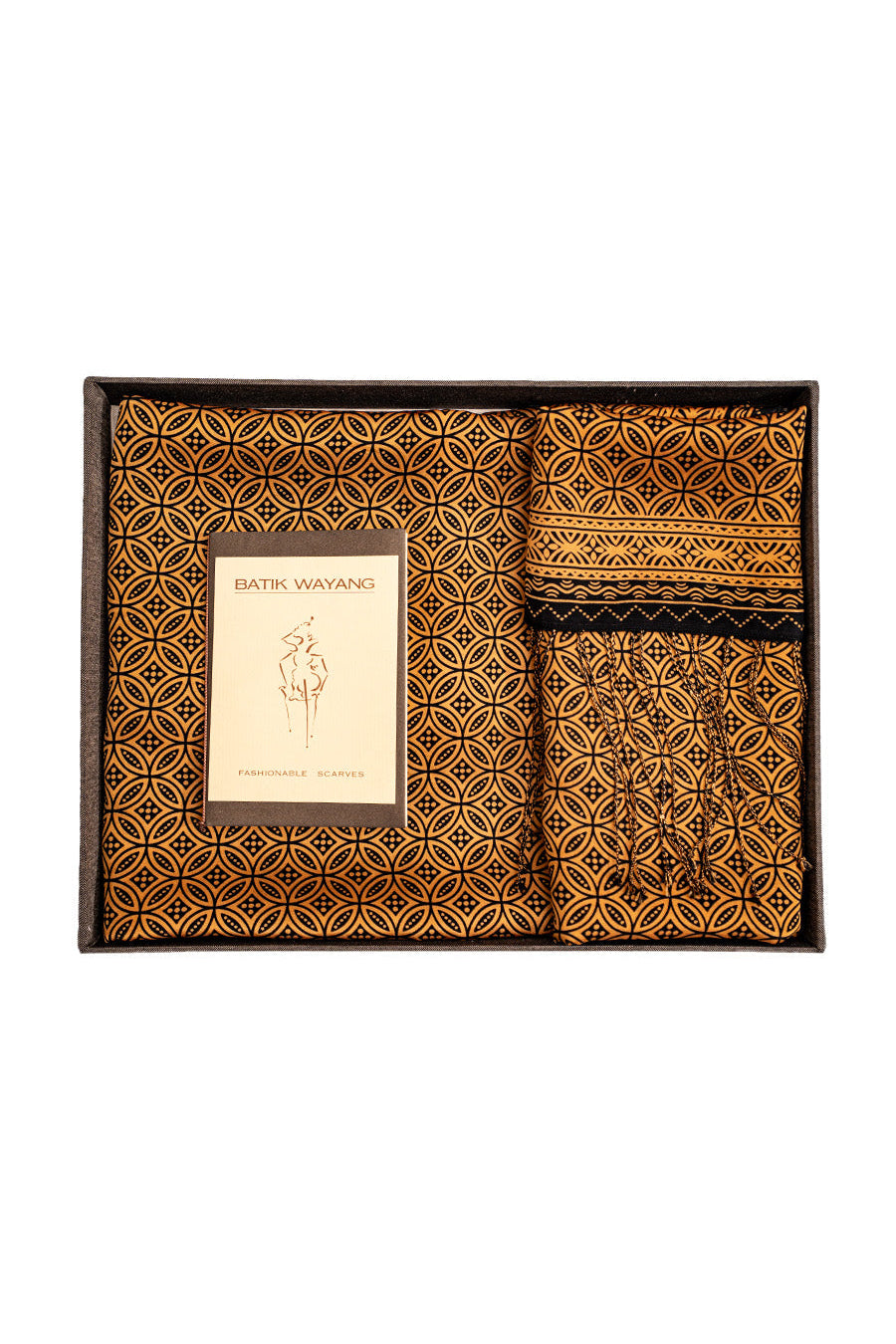Sarong Set in Kawung Black - Batikwayang