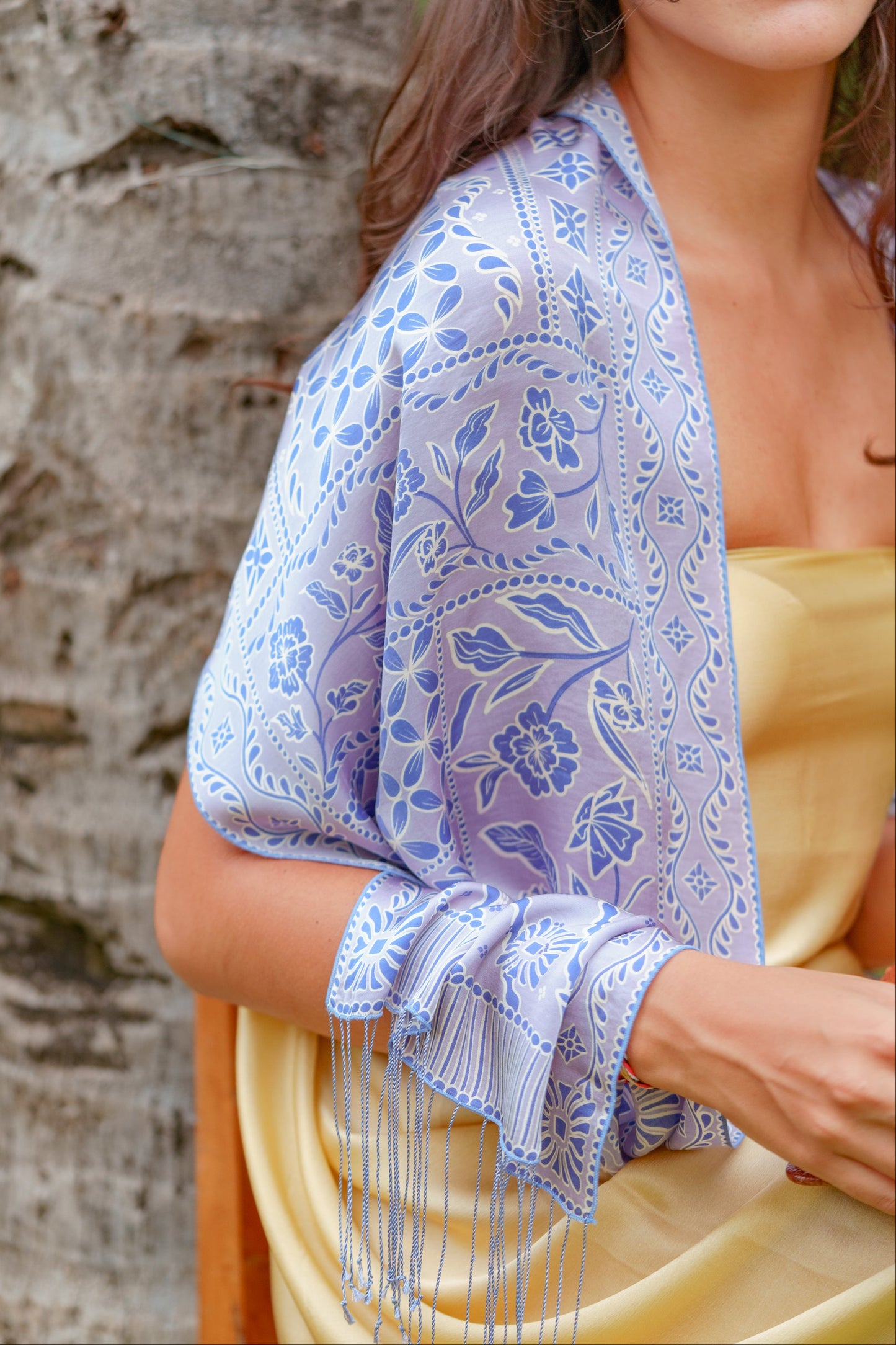 Kartini Series: Scarf in Hope Purple - Batikwayang