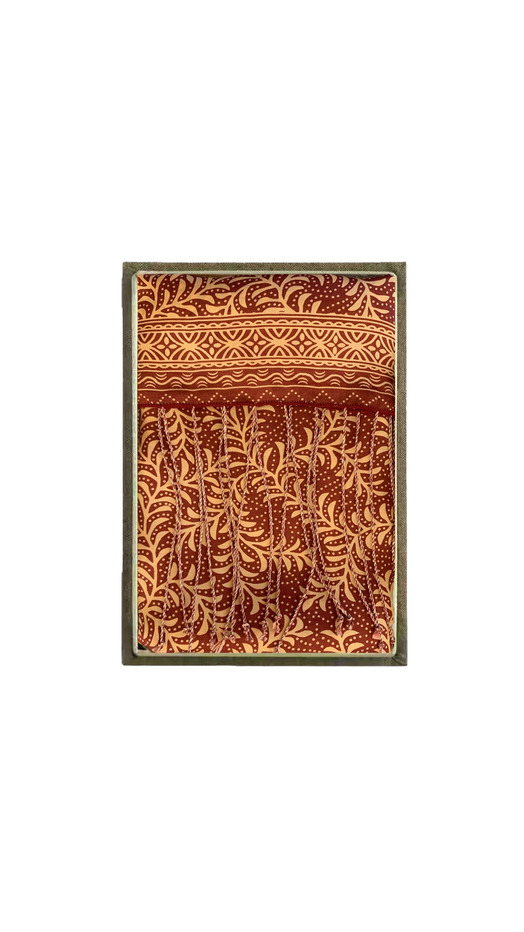 Scarf Fringe in Daun Asem Red
