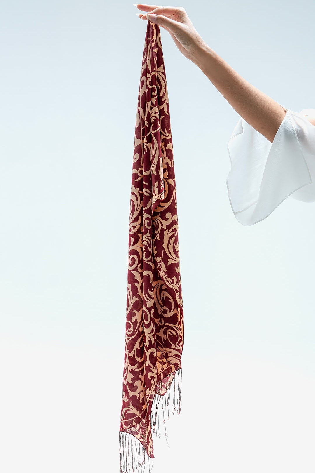 Scarf Fringe in Lamora Red - Batikwayang
