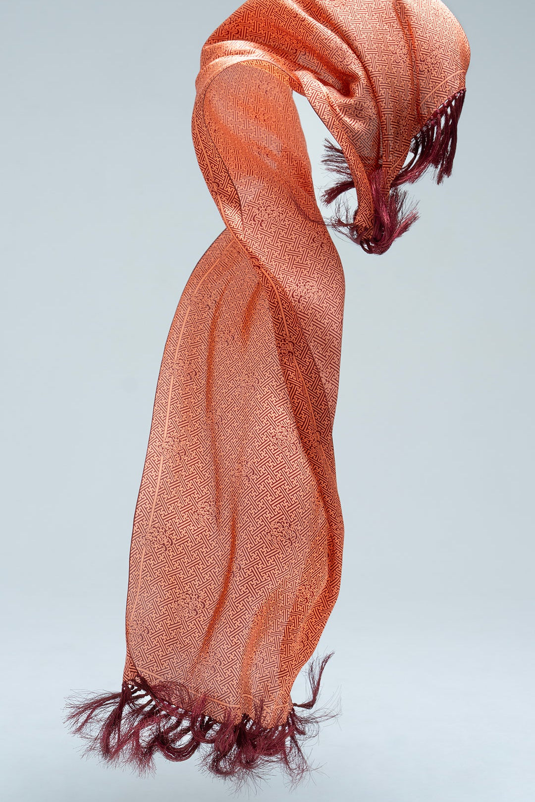 Shawl in Swastika Naga Red - Batikwayang