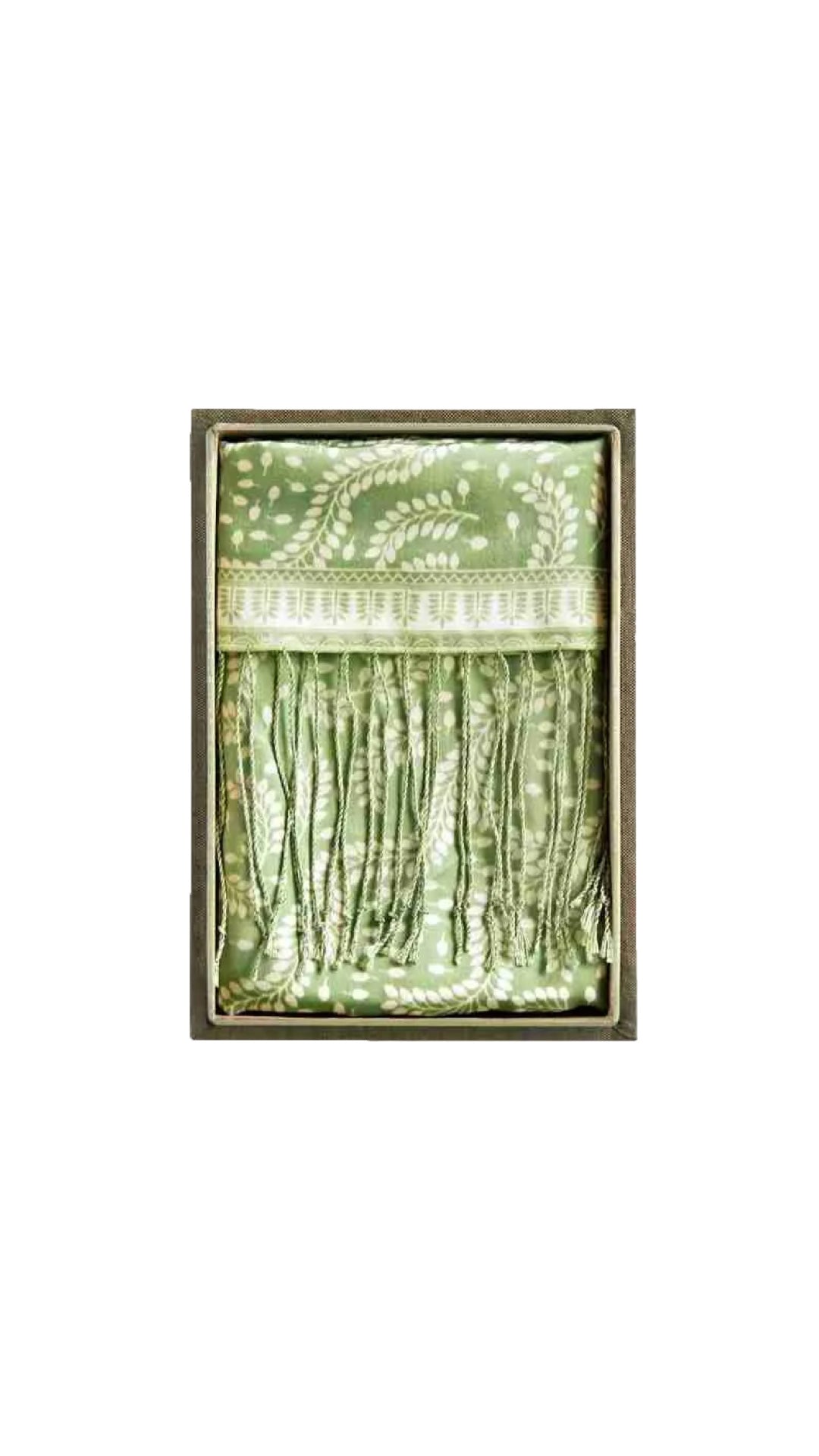 Scarf Fringe in Daun Asem II Green