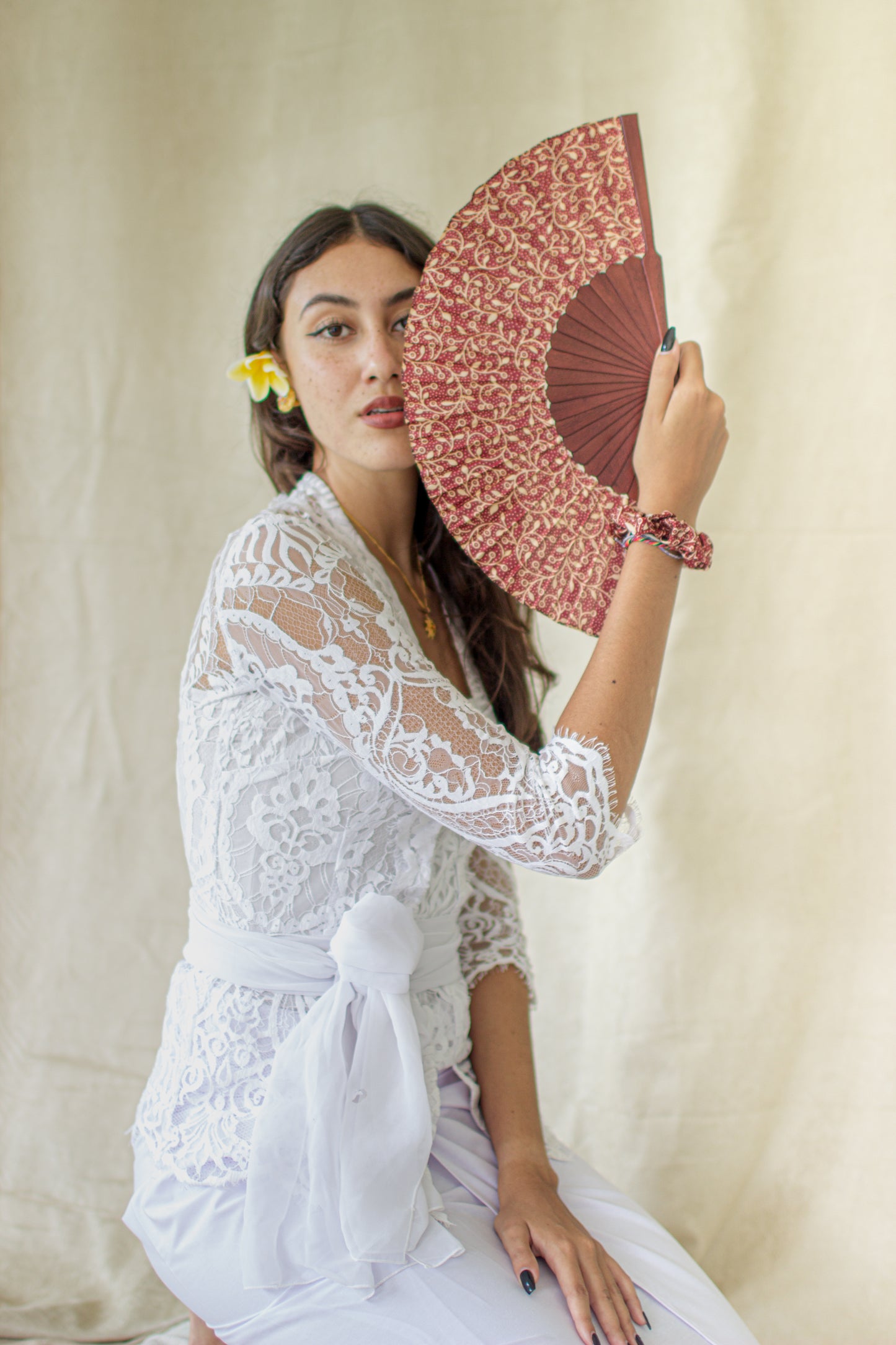 Fan In Cirebon Red in Model 2nd Pose