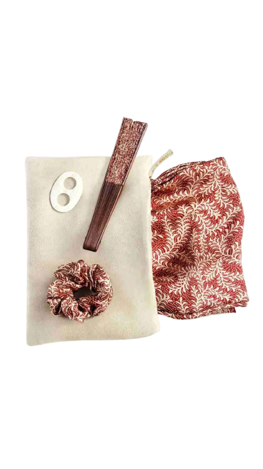 Beach Set in Daun Asem Red in a Box