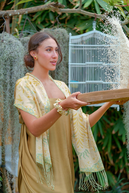 Kartini Series: Scarf Fringe in Trinil Green
