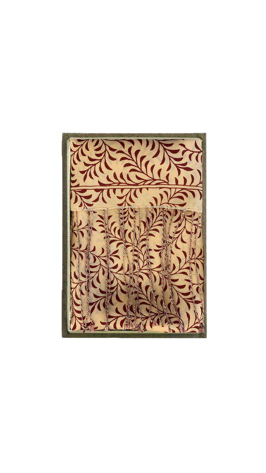 Scarf Fringe Daun Asem (+) Red