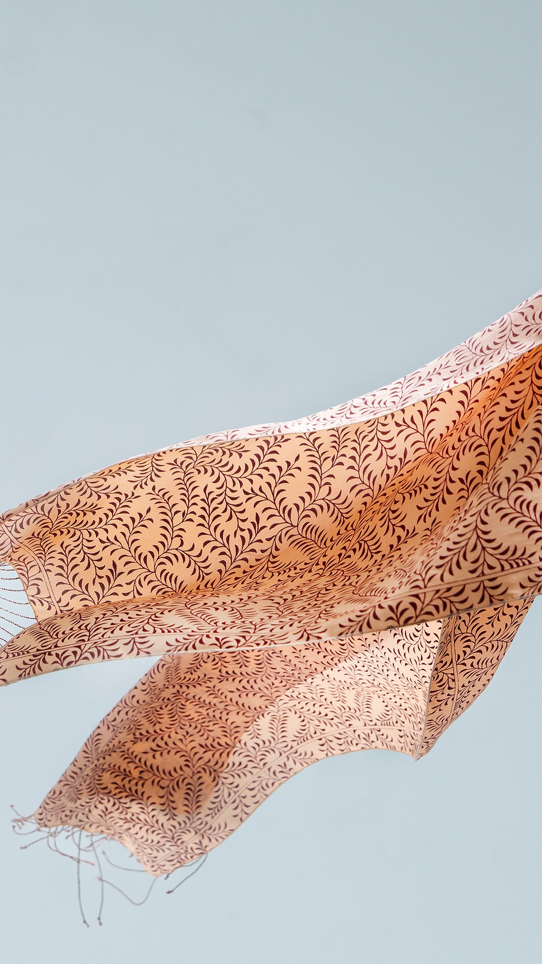 Kerudung Rumbai Daun Asem (+) Merah