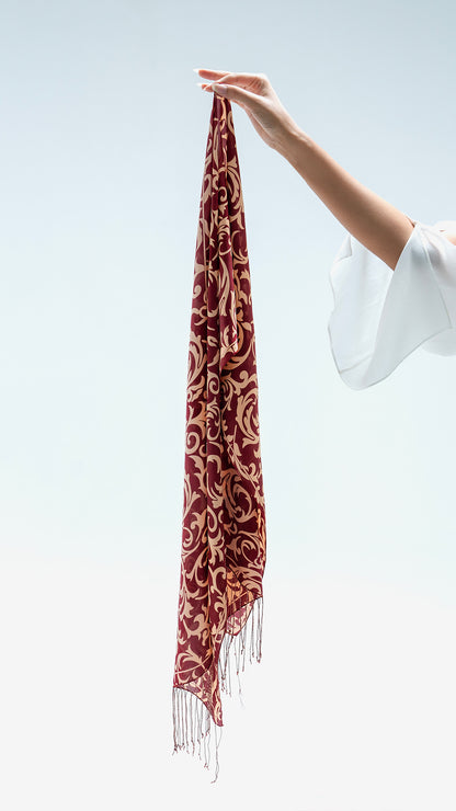 Scarf Fringe in Lamora Red