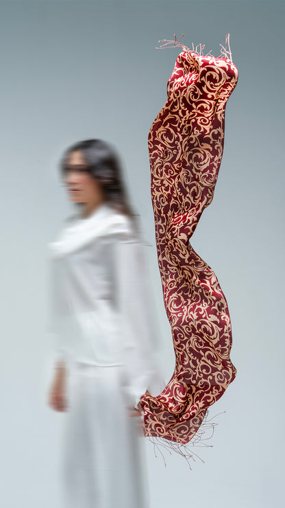 Scarf Fringe in Lamora Red