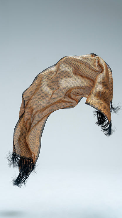 Shawl in Kawung Black
