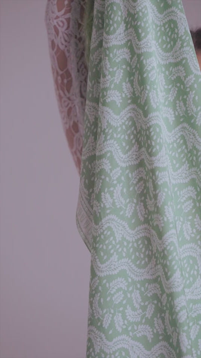 batik shawl daun asem green 2