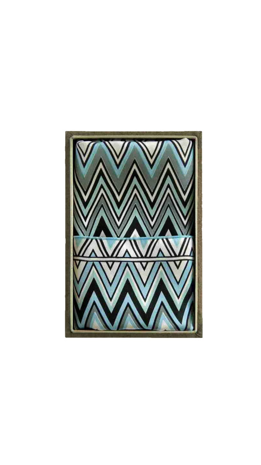 Scarf in Zigzag Blue in a Box